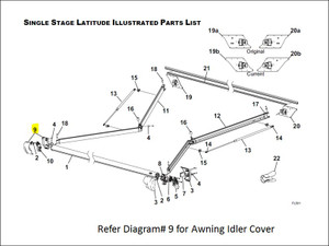 Premium White Awning Idler Cover | For Latitude Awnings | Made in USA Premium White Awning Idler Cover | For Latitude Awnings | Made in USA