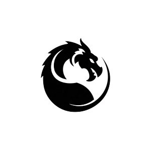 Retro Dragon Logo Vinyl Car Decal Sticker – Waterproof & UV-Resistant 3.4133333333333336"