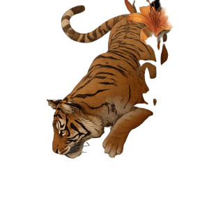 Prowling Tiger V2 Vinyl Car Decal Sticker – Waterproof & UV-Resistant 3.4133333333333336"