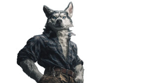 Husky-Inspired Canine Vinyl Car Decal Sticker – Waterproof & UV-Resistant 2.72"