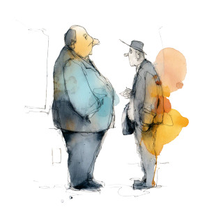 Melancholic Political Dialogue Vinyl Car Decal Sticker – Waterproof & UV-Resistant 6.826666666666667"