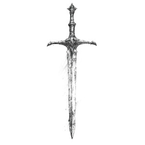 Old Sword Sketch Vinyl Car Decal Sticker – Waterproof & UV-Resistant 3.4133333333333336"