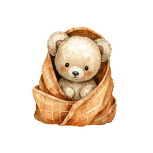 Baby Bear Quilt Vinyl Car Decal Sticker – Waterproof & UV-Resistant 3.4133333333333336"