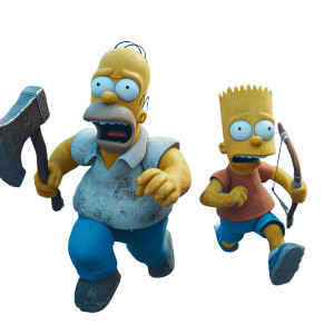 Simpsons In God Of War Vinyl Car Decal Sticker – Waterproof & UV-Resistant 3.4133333333333336"