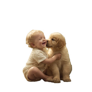 Joyful Baby And Puppy Vinyl Car Decal Sticker – Waterproof & UV-Resistant 3.4133333333333336" Joyful Baby And Puppy Vinyl Car Decal Sticker – Waterproof & UV-Resistant 3.4133333333333336"