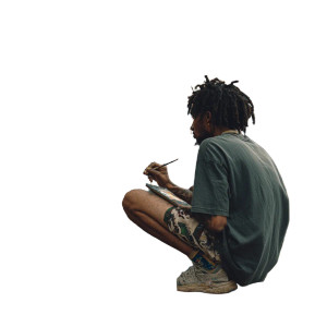 Graffiti Artist Painting Vinyl Car Decal Sticker – Waterproof & UV-Resistant 3.4133333333333336"