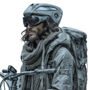 Futuristic Bike Courier Vinyl Car Decal Sticker – Waterproof & UV-Resistant 6.826666666666667"