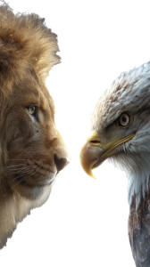 Lion Vs Eagle V4 Vinyl Car Decal Sticker – Waterproof & UV-Resistant 4.8533333333333335"