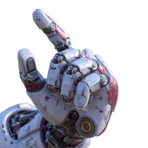 Mecha Hand Grasp Vinyl Car Decal Sticker – Waterproof & UV-Resistant 6.826666666666667"