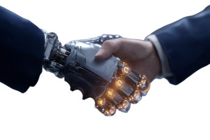 Ai Business Handshake Vinyl Car Decal Sticker – Waterproof & UV-Resistant 2.986666666666667"