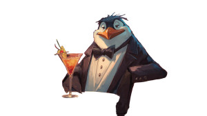 Penguin In Tuxedo V2 Vinyl Car Decal Sticker – Waterproof & UV-Resistant 5.4