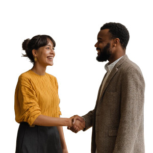 Diverse Handshake Meeting Vinyl Car Decal Sticker – Waterproof & UV-Resistant 3.4133333333333336"