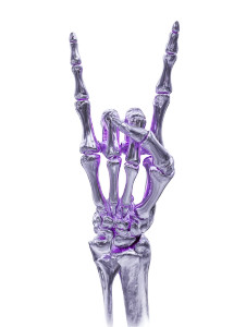 Metal Skeleton Hand Vinyl Car Decal Sticker – Waterproof & UV-Resistant 8.213333333333333"