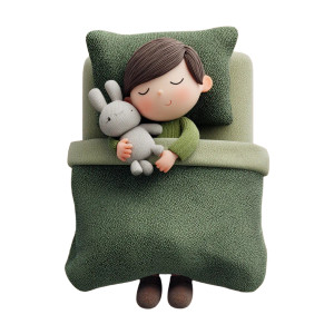 Sleeping Toddler Vinyl Car Decal Sticker – Waterproof & UV-Resistant 3.4133333333333336"