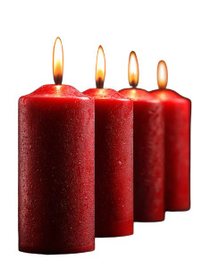 Lit Red Candles Vinyl Car Decal Sticker – Waterproof & UV-Resistant 8.213333333333333"