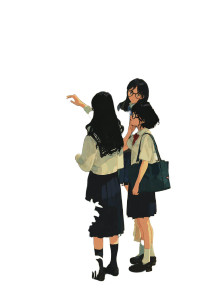 Anime Schoolgirls Poster Vinyl Car Decal Sticker – Waterproof & UV-Resistant 4.4