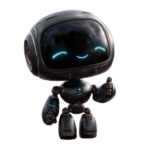 Festive Robot Celebration Vinyl Car Decal Sticker – Waterproof & UV-Resistant 6.826666666666667"