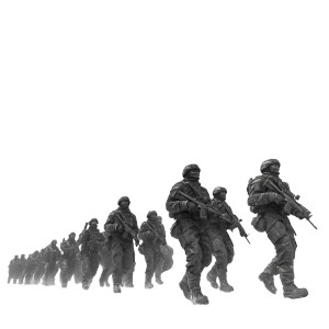 Marching Soldiers Monolith Vinyl Car Decal Sticker – Waterproof & UV-Resistant 6.826666666666667"