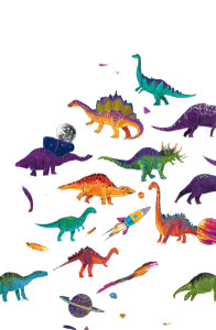 Space Dinosaurs Vinyl Car Decal Sticker – Waterproof & UV-Resistant 8.96"