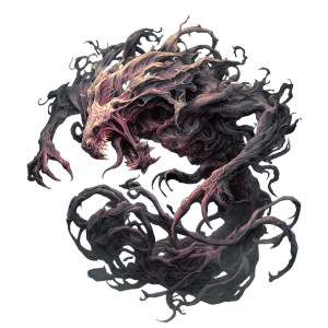 Amorphous Horror Vinyl Car Decal Sticker – Waterproof & UV-Resistant 3.4133333333333336"