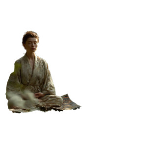 Meditating Woman Garden Vinyl Car Decal Sticker – Waterproof & UV-Resistant 3.4133333333333336"