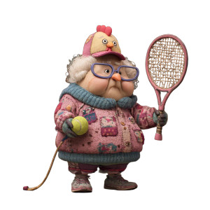 Pickleball Granny Vinyl Car Decal Sticker – Waterproof & UV-Resistant 3.4133333333333336"