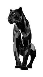 Geometric Panther Sticker Vinyl Car Decal Sticker – Waterproof & UV-Resistant 4.8533333333333335"