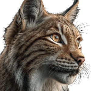 Realistic Lynx Portrait Vinyl Car Decal Sticker – Waterproof & UV-Resistant 3.4133333333333336"