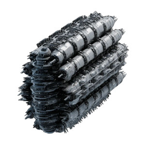 Modular Spaceship Vinyl Car Decal Sticker – Waterproof & UV-Resistant 3.4133333333333336"