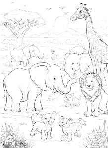 Savannah Friends Coloring Vinyl Car Decal Sticker – Waterproof & UV-Resistant 4.266666666666667"