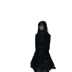 Gothic Forest Girl Vinyl Car Decal Sticker – Waterproof & UV-Resistant 6.826666666666667"