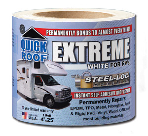 CoFair Quick Roof Repair Tape | 4 Inch x 25 Foot Roll | Stop Leaks on RV Roof & More! | Made in USA CoFair Quick Roof Repair Tape | 4 Inch x 25 Foot Roll | Stop Leaks on RV Roof & More! | Made in USA