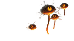Fiery Eyeball Stalks Vinyl Car Decal Sticker – Waterproof & UV-Resistant 5.4