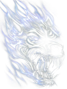 Demonic Wolf Art Vinyl Car Decal Sticker – Waterproof & UV-Resistant 8.213333333333333"