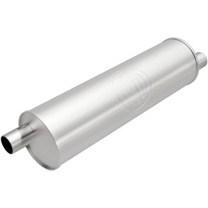 Bosal USA Aluminized Steel Exhaust Muffler | Universal Fit | Flow Core | 2" Offset Inlet & Outlet Bosal USA Aluminized Steel Exhaust Muffler | Universal Fit | Flow Core | 2" Offset Inlet & Outlet