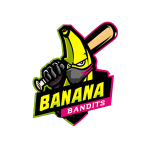 Banana Bandits Mascot Vinyl Car Decal Sticker – Waterproof & UV-Resistant 6.826666666666667"