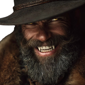 Fanged Cowboy Vinyl Car Decal Sticker – Waterproof & UV-Resistant 3.4133333333333336"