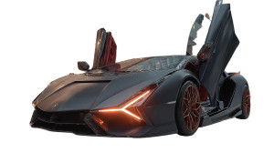 Matte Black Hypercar Vinyl Car Decal Sticker – Waterproof & UV-Resistant 2.72"