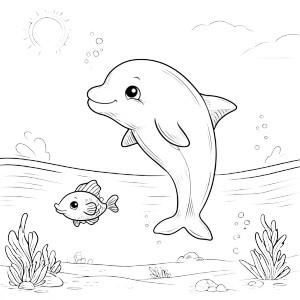 Dolphin Drawing Fish Vinyl Car Decal Sticker – Waterproof & UV-Resistant 3.4133333333333336"