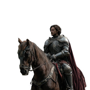 Heroic Knight Riding Vinyl Car Decal Sticker – Waterproof & UV-Resistant 6.826666666666667"