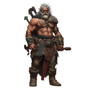 Barbarian Character Art Vinyl Car Decal Sticker – Waterproof & UV-Resistant 3.4133333333333336"