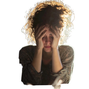 Exhausted Young Woman V2 Vinyl Car Decal Sticker – Waterproof & UV-Resistant 6.826666666666667"