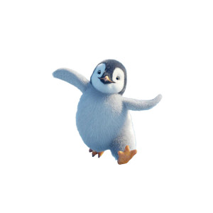 Dancing Penguin V4 Vinyl Car Decal Sticker – Waterproof & UV-Resistant 3.4133333333333336"