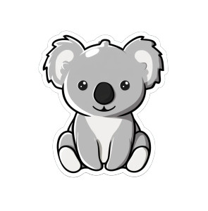 Cute Baby Koala V2 Vinyl Car Decal Sticker – Waterproof & UV-Resistant 3.466666666666667"