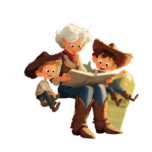 Cowboy Grandma Storytime Vinyl Car Decal Sticker – Waterproof & UV-Resistant 3.4133333333333336" Cowboy Grandma Storytime Vinyl Car Decal Sticker – Waterproof & UV-Resistant 3.4133333333333336"