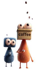 Coffee-Loving Beings Vinyl Car Decal Sticker – Waterproof & UV-Resistant 8.96"