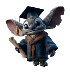 Stitch Graduates Vinyl Car Decal Sticker – Waterproof & UV-Resistant 3.6266666666666665" Stitch Graduates Vinyl Car Decal Sticker – Waterproof & UV-Resistant 3.6266666666666665"
