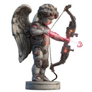 Cyberpunk Cupid Vinyl Car Decal Sticker – Waterproof & UV-Resistant 3.4133333333333336" Cyberpunk Cupid Vinyl Car Decal Sticker – Waterproof & UV-Resistant 3.4133333333333336"
