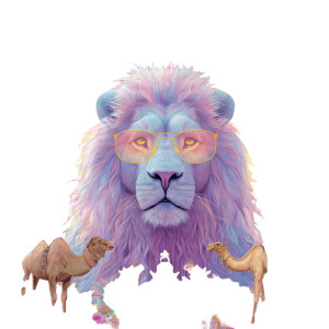Psychedelic Peace Lion Vinyl Car Decal Sticker – Waterproof & UV-Resistant 3.4133333333333336"