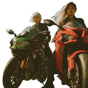 Female Bikers Duo Vinyl Car Decal Sticker – Waterproof & UV-Resistant 3.4133333333333336"